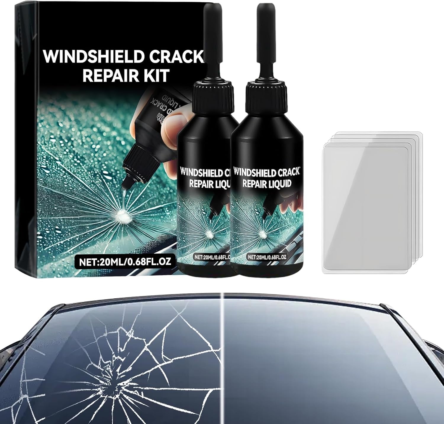 Glass Repair Kit, Pack of 2