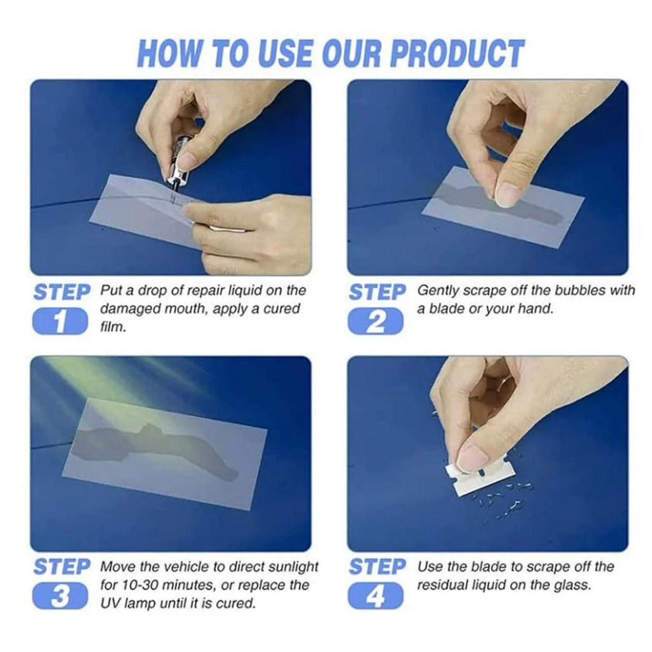 Glass Repair Kit, Pack of 2